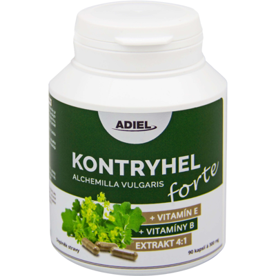 ADIEL Alchemilka FORTE + Vitamín E + Vitamíny B - extrakt 4:1, 90 kapsúl ADIEL Alchemilka FORTE + Vitamín E + Vitamíny B - extrakt 4:1, 90 kapsúl