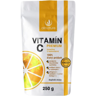 ALLNATURE Vitamín C prášok Premium 250 g ALLNATURE Vitamín C prášok Premium 250 g