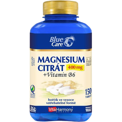 VITAHARMONY XXL Magnesium citrát 400 mg + Vitamín B6 150 tabliet VITAHARMONY XXL Magnesium citrát 400 mg + Vitamín B6 150 tabliet
