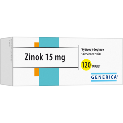 GENERICA Zinok 15 mg 120 tabliet GENERICA Zinok 15 mg 120 tabliet