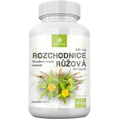 ALLNATURE Rozchodnice růžová 500 mg 60 kapsúl ALLNATURE Rozchodnice růžová 500 mg 60 kapsúl