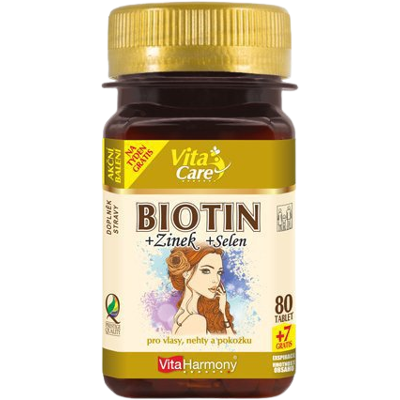 VITAHARMONY Biotín 300 µg + Selén + Zinok 87 tabliet VITAHARMONY Biotín 300 µg + Selén + Zinok 87 tabliet