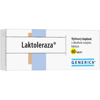 GENERICA Laktoleraza s obsahom enzýmu, 60 tabliet GENERICA Laktoleraza s obsahom enzýmu, 60 tabliet