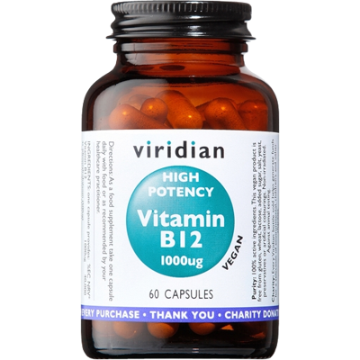 VIRIDIAN High Potency Vitamín B12 1000 ug, 60 kapsúl VIRIDIAN High Potency Vitamín B12 1000 ug, 60 kapsúl