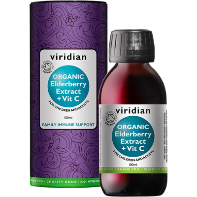VIRIDIAN Elderberry Extract + Vitamin C Organic 100 ml VIRIDIAN Elderberry Extract + Vitamin C Organic 100 ml