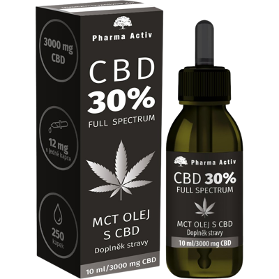 PHARMA ACTIV CBD 30% MCT olej s CBD 3000mg 10 ml PHARMA ACTIV CBD 30% MCT olej s CBD 3000mg 10 ml