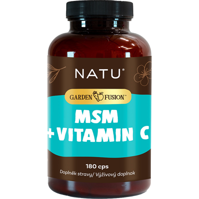 NATU Garden Fusion, MSM 1500 mg s vitamínom C 180 kapsúl NATU Garden Fusion, MSM 1500 mg s vitamínom C 180 kapsúl