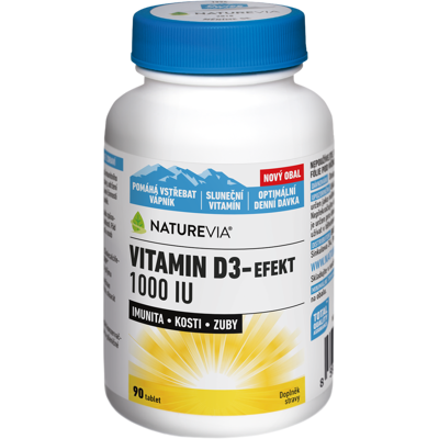 NATUREVIA Vitamin D3 - Efekt 1000 I.U. 90 tablet NATUREVIA Vitamin D3 - Efekt 1000 I.U. 90 tablet