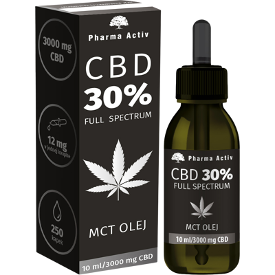 PHARMA ACTIV CBD 30% Full Spectrum MCT olej 3000mg 10 ml PHARMA ACTIV CBD 30% Full Spectrum MCT olej 3000mg 10 ml