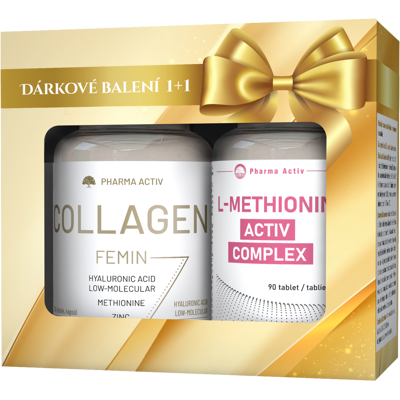 PHARMA ACTIV Collagen Femin 90 kapsúl + L-metionín Activ Complex 90 tabliet PHARMA ACTIV Collagen Femin 90 kapsúl + L-metionín Activ Complex 90 tabliet
