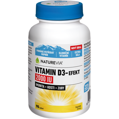 NATUREVIA Vitamín D3-Efekt 2000IU 90 tablet NATUREVIA Vitamín D3-Efekt 2000IU 90 tablet