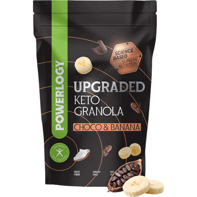 POWERLOGY Upgraded Keto Granola Choco and Banana 350 g POWERLOGY Upgraded Keto Granola Choco and Banana 350 g