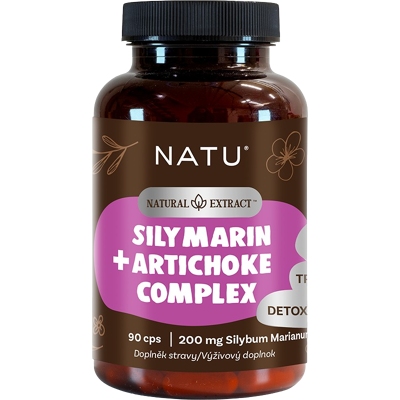 NATU Natural Extract, Pestrec extrakt (Silymarin 80 %) s artyčokom 90 kapsúl NATU Natural Extract, Pestrec extrakt (Silymarin 80 %) s artyčokom 90 kapsúl