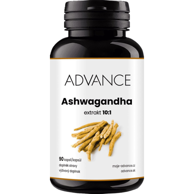 ADVANCE Ashwagandha - extrakt 10:1, 90 kapsúl ADVANCE Ashwagandha - extrakt 10:1, 90 kapsúl