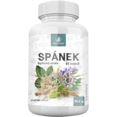 ALLNATURE Spánok bylinný extrakt 60 kapsúl ALLNATURE Spánok bylinný extrakt 60 kapsúl