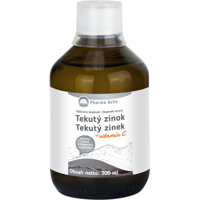 PHARMA ACTIV Tekutý zinok + Vitamín C 300 ml PHARMA ACTIV Tekutý zinok + Vitamín C 300 ml