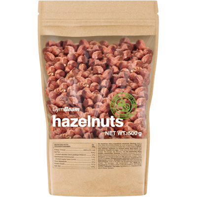 GYMBEAM Lieskové orechy unflavored 500 g GYMBEAM Lieskové orechy unflavored 500 g