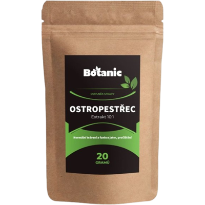 BOTANIC Pestrec mariánsky- Extrakt 10:1, 20 g BOTANIC Pestrec mariánsky- Extrakt 10:1, 20 g