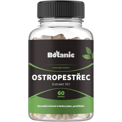 BOTANIC Pestrec mariánsky - Extrakt 10:1, 60 kapsúl BOTANIC Pestrec mariánsky - Extrakt 10:1, 60 kapsúl