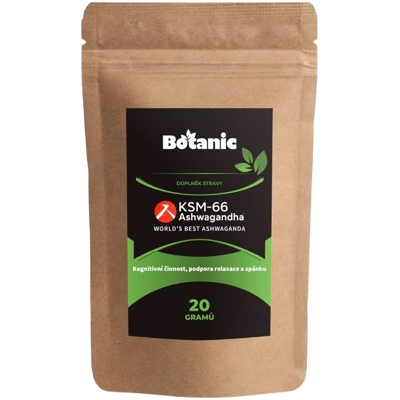 BOTANIC Ashwagandha KSM—66® - Extrakt prášok BIO 20 g BOTANIC Ashwagandha KSM—66® - Extrakt prášok BIO 20 g