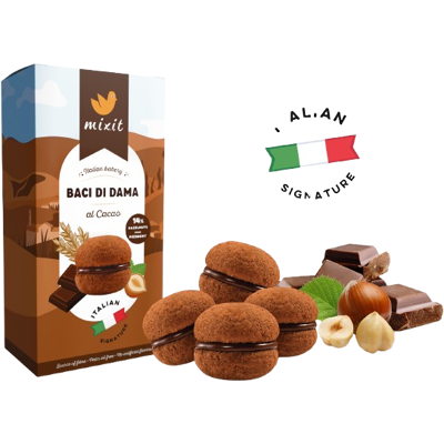 MIXIT Italian bakery – Cookie Baci di Dama al Cacao 170 g MIXIT Italian bakery – Cookie Baci di Dama al Cacao 170 g