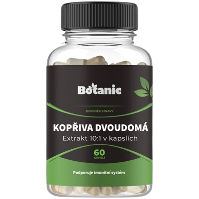 BOTANIC Žihľava dvojdomá - extrakt 10:1, 60 kapsúl BOTANIC Žihľava dvojdomá - extrakt 10:1, 60 kapsúl