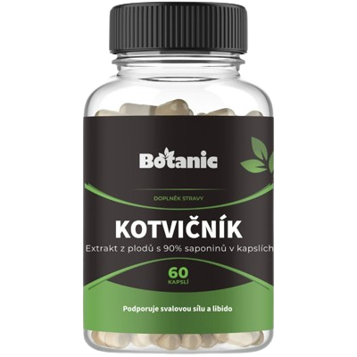 BOTANIC Kotvičník (Tribulus) - extrakt z plodov s 90% saponínov 60 kapsúl BOTANIC Kotvičník (Tribulus) - extrakt z plodov s 90% saponínov 60 kapsúl