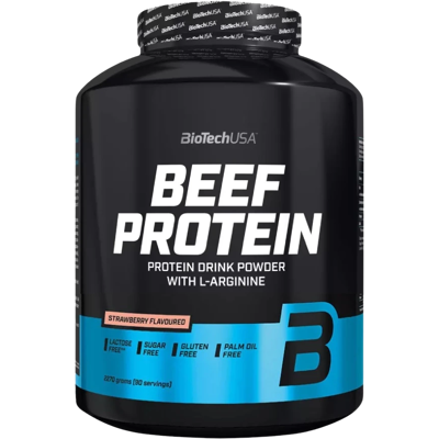 BIOTECH Beef Protein (dóza) jahoda 1816 g BIOTECH Beef Protein (dóza) jahoda 1816 g