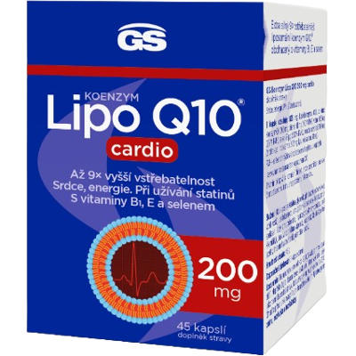 GS Koenzým Lipo Q10 200 mg kardio 45 kapsúl GS Koenzým Lipo Q10 200 mg kardio 45 kapsúl