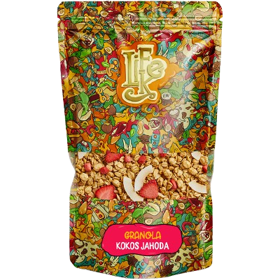 LIFELIKE Granola Jahodová s kokosom 400 g LIFELIKE Granola Jahodová s kokosom 400 g