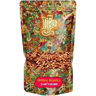 LIFELIKE Proteín granola slaný karamel 400 g LIFELIKE Proteín granola slaný karamel 400 g