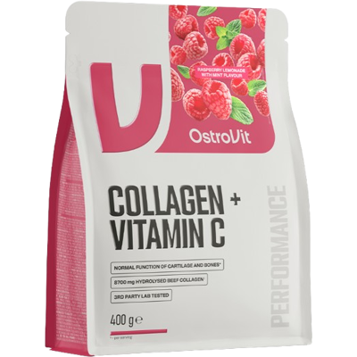 OSTROVIT Kolagén + Vitamín C malina 400 g OSTROVIT Kolagén + Vitamín C malina 400 g