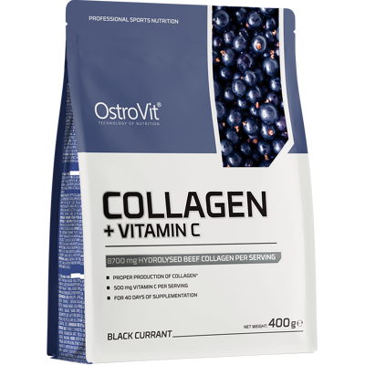 OSTROVIT Kolagén + Vitamín C čierne ríbezle 400 g OSTROVIT Kolagén + Vitamín C čierne ríbezle 400 g