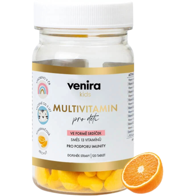 VENIRA multivitamín pre deti pomaranč 120 tabliet VENIRA multivitamín pre deti pomaranč 120 tabliet