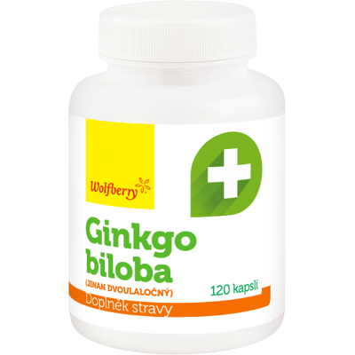 WOLFBERRY Ginkgo biloba (ginkgo dvojlaločný) 120 kapsúl WOLFBERRY Ginkgo biloba (ginkgo dvojlaločný) 120 kapsúl