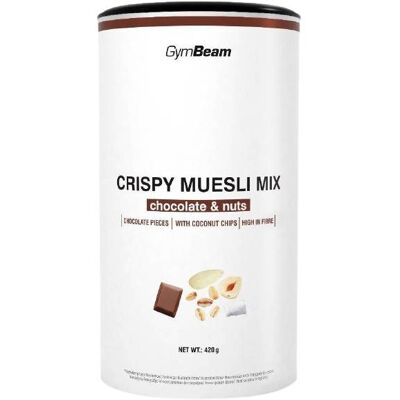 GYMBEAM Crispy Muesli Mix čokoláda oriešky 420 g GYMBEAM Crispy Muesli Mix čokoláda oriešky 420 g