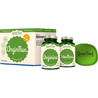 GREENFOOD NUTRITION ArginMan + Pillbox 2 x 120 kapslí GREENFOOD NUTRITION ArginMan + Pillbox 2 x 120 kapslí