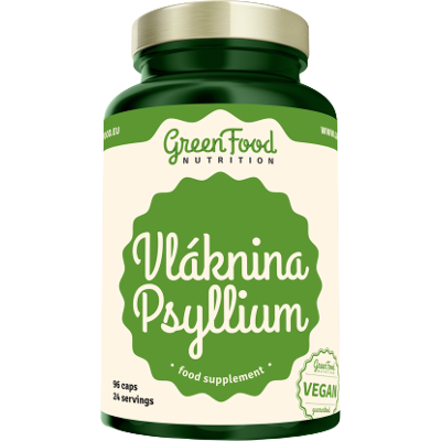 GREENFOOD NUTRITION Vláknina Psyllium 96 kapsúl GREENFOOD NUTRITION Vláknina Psyllium 96 kapsúl