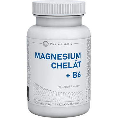 PHARMA ACTIV MAGNESIUM CHELÁT + B6, 60 kapsúl PHARMA ACTIV MAGNESIUM CHELÁT + B6, 60 kapsúl