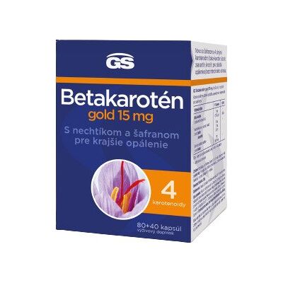 GS Betakarotén gold 15 mg, kapsúl 80+40 120 kapsúl GS Betakarotén gold 15 mg, kapsúl 80+40 120 kapsúl