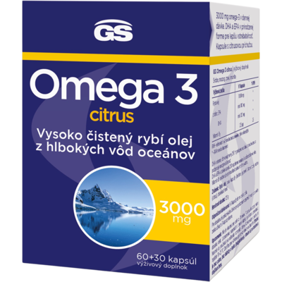 GS Omega 3 Citrus 60+30 kapsúl 90 ks GS Omega 3 Citrus 60+30 kapsúl 90 ks