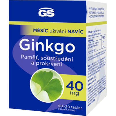 GS Ginkgo 40 mg 90 + 30 tabliet GS Ginkgo 40 mg 90 + 30 tabliet