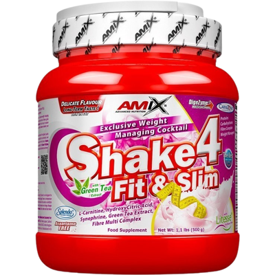 AMIX Shake4 Fit&Slim jahoda 500 g AMIX Shake4 Fit&Slim jahoda 500 g