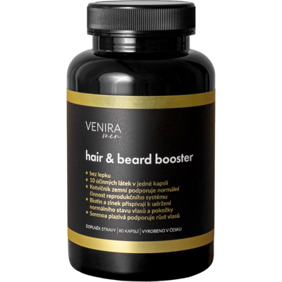 VENIRA Men Hair & beard booster 80 kapslí VENIRA Men Hair & beard booster 80 kapslí
