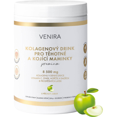VENIRA PREMIUM kolagénový drink pre tehotné a dojčiace mamičky, jablko 324 g VENIRA PREMIUM kolagénový drink pre tehotné a dojčiace mamičky, jablko 324 g