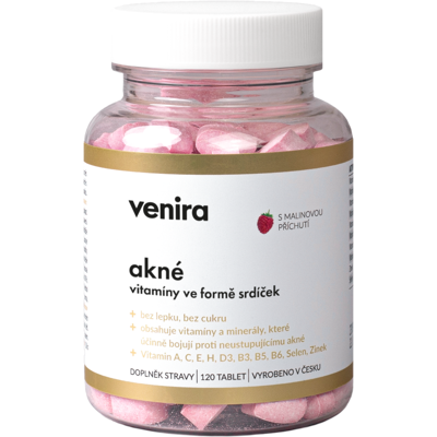 VENIRA Akné ve forme srdiečok 120 tabliet VENIRA Akné ve forme srdiečok 120 tabliet