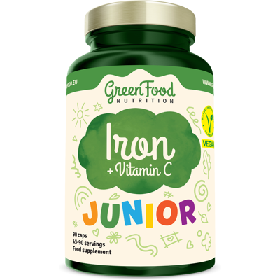 GREENFOOD NUTRITION Junior Iron+Vitamin C 90 kapsúl GREENFOOD NUTRITION Junior Iron+Vitamin C 90 kapsúl