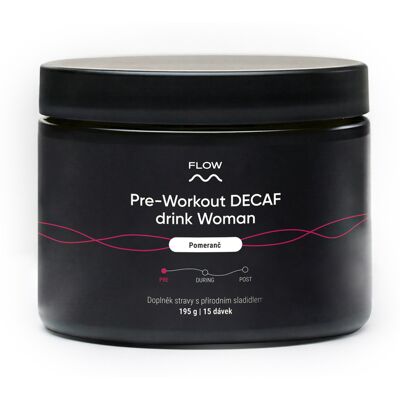 FLOW Preworkout Woman DECAF (pomaranč) 195 g FLOW Preworkout Woman DECAF (pomaranč) 195 g