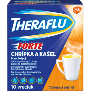 THERAFLU Chrípka a kašel, horúci nápoj, 1000mg paracetomolu, 10 kusov THERAFLU Chrípka a kašel, horúci nápoj, 1000mg paracetomolu, 10 kusov