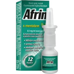 AFRIN 0,5 mg/ml nosový sprej s mentolom 15 ml AFRIN 0,5 mg/ml nosový sprej s mentolom 15 ml